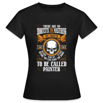 Painting Painting Colorful Painter - Women's T-Shirt - black - Front - AI Model Female 172 dark (172cm)