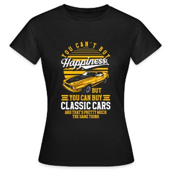 Automobil Retro Car Mechatroniker Sportwagen - Frauen T-Shirt - Schwarz - Vorne - AI Model Female 172 dark (172cm)