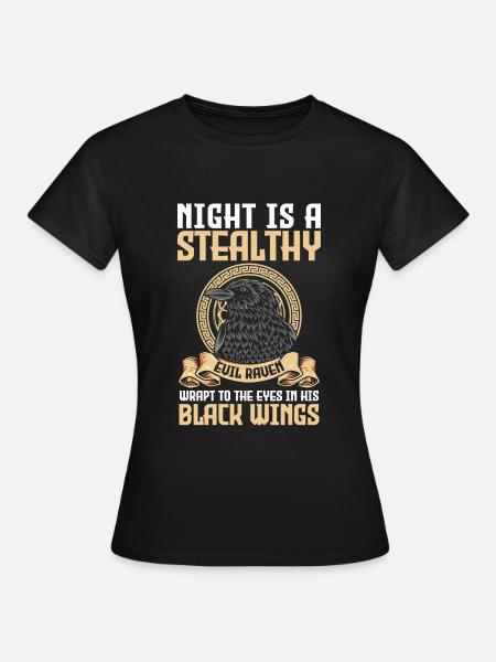 Rabe Raben Munin - Frauen T-Shirt - Schwarz