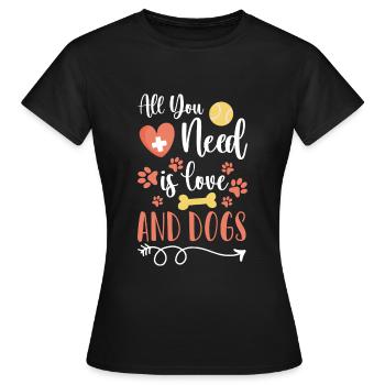 Dog Owners Dear Owners - Women's T-Shirt - black - Front - AI Model Female 172 dark (172cm)