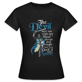 Royaume médiéval des dragons - T-shirt Femme - noir - Devant - AI Model Female 172 dark (172cm)