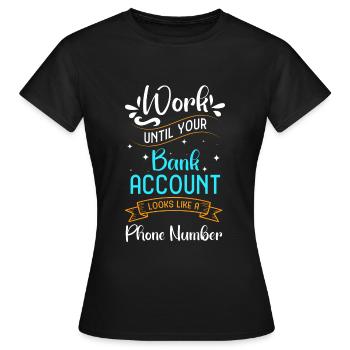 Reichtum Geldbörse Geschenk Gesundheit - Frauen T-Shirt - Schwarz - Vorne - AI Model Female 172 dark (172cm)