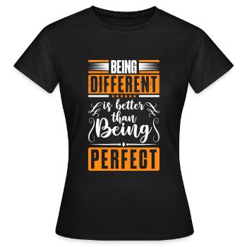 Arc-en-ciel unique, individuel, différent - T-shirt Femme - noir - Devant - AI Model Female 172 dark (172cm)
