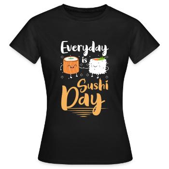 Sushi Yummy Chopsticks - Women's T-Shirt - black - Front - AI Model Female 172 dark (172cm)