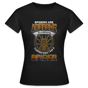 Spider Pet Phobia - Women's T-Shirt - black - Front - AI Model Female 172 dark (172cm)