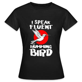 Kolibri Natur Zauberei - Frauen T-Shirt - Schwarz - Vorne - AI Model Female 172 dark (172cm)
