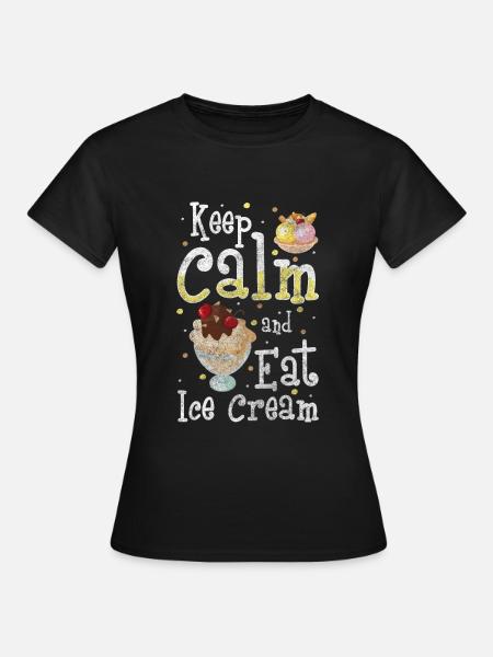 Softeis Kugel Strand Creme - Frauen T-Shirt - Schwarz