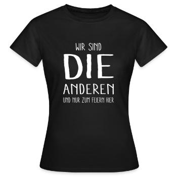 - die anderen - - Frauen T-Shirt - Schwarz - Vorne - AI Model Female 172 dark (172cm)