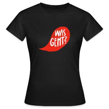 Que se passe-t-il? - T-shirt Femme - noir - Devant - AI Model Female 172 dark (172cm)