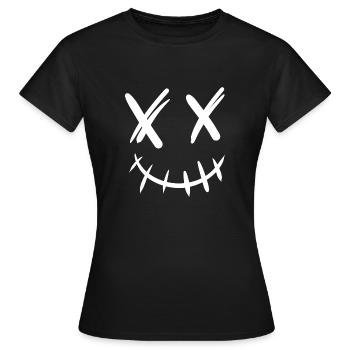 Grinsender Smile - Frauen T-Shirt - Schwarz - Vorne - AI Model Female 172 dark (172cm)