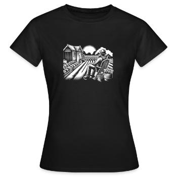 Entspannter Gärtner - Frauen T-Shirt - Schwarz - Vorne - AI Model Female 172 dark (172cm)