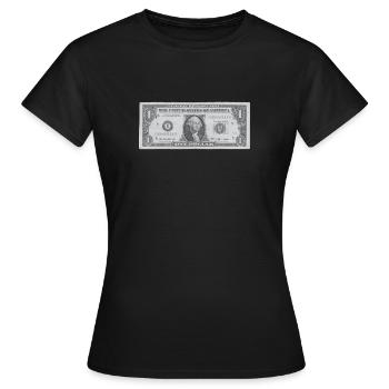 Dollar | Geschenkidee - Frauen T-Shirt - Schwarz - Vorne - AI Model Female 172 dark (172cm)