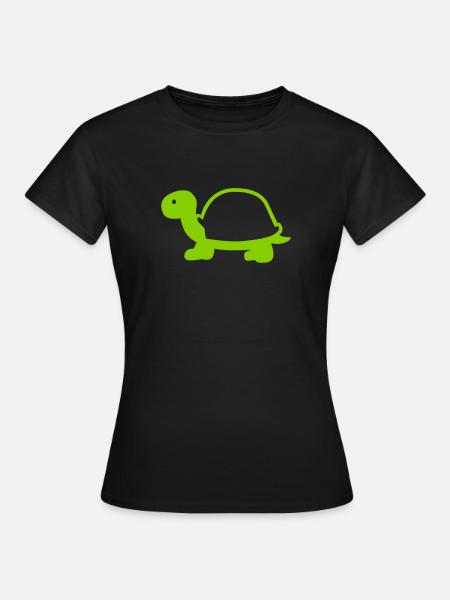 Schildpad - Vrouwen T-shirt - zwart