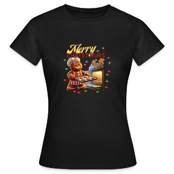 Les cookies sont prêts - T-shirt Femme - noir - Devant - AI Model Female 172 dark (172cm)