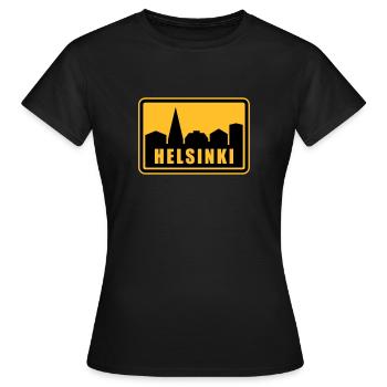 Helsinki - T-shirt Femme - noir - Devant - AI Model Female 172 dark (172cm)