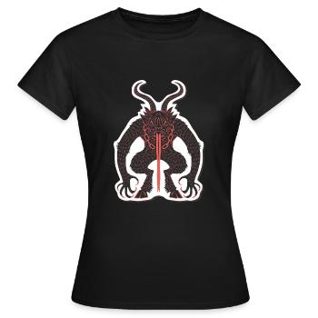 Krampus Anti-Weihnachtsdämon - Frauen T-Shirt - Schwarz - Vorne - AI Model Female 172 dark (172cm)