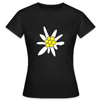 Edelweiss, fleur - T-shirt Femme - noir - Devant - AI Model Female 172 dark (172cm)