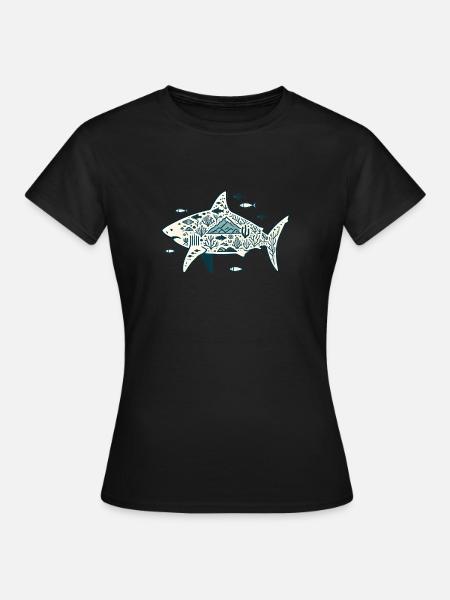 Haifisch - Frauen T-Shirt - Schwarz