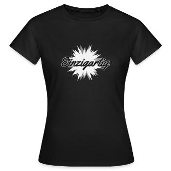 Einzigartig - Frauen T-Shirt - Schwarz - Vorne - AI Model Female 172 dark (172cm)