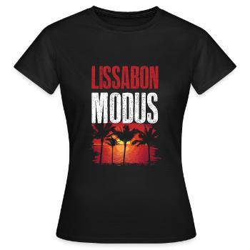 Mode Lisbonne - T-shirt Femme - noir - Devant - AI Model Female 172 dark (172cm)