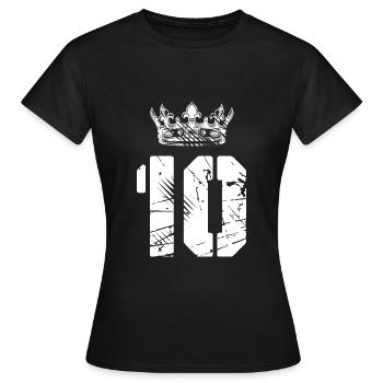 Couronne de 10 chiffres - T-shirt Femme - noir - Devant - AI Model Female 172 dark (172cm)