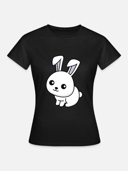 Hase Comic Tier - Frauen T-Shirt - Schwarz