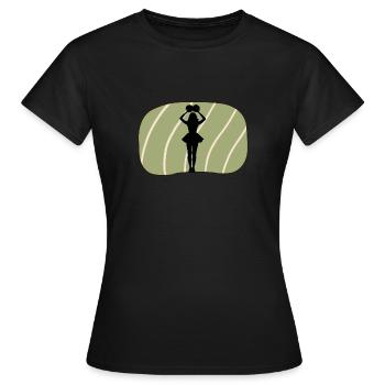 Girlie Fille Fille - T-shirt Femme - noir - Devant - AI Model Female 172 dark (172cm)