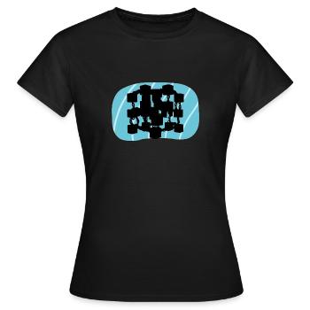 Cryptocurrency Bitcoin Bitcoin - Women's T-Shirt - black - Front - AI Model Female 172 dark (172cm)