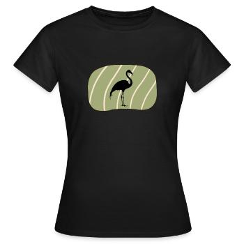 Flamenco Exotisch Exotisch - Frauen T-Shirt - Schwarz - Vorne - AI Model Female 172 dark (172cm)