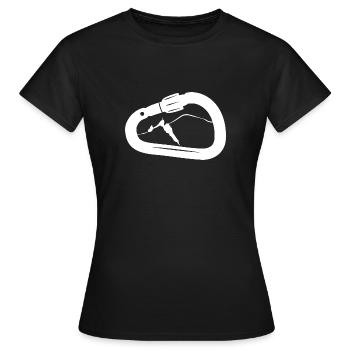 Mousqueton Chamonix - T-shirt Femme - noir - Devant - AI Model Female 172 dark (172cm)