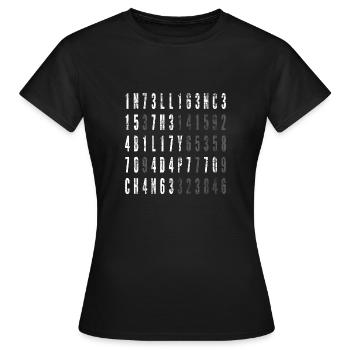 L’intelligence est la capacité de s’adapter au changement - T-shirt Femme - noir - Devant - AI Model Female 172 dark (172cm)