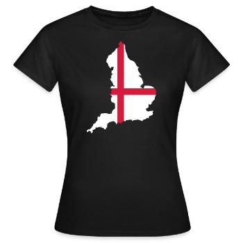 England - Frauen T-Shirt - Schwarz - Vorne - AI Model Female 172 dark (172cm)