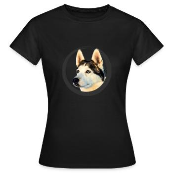 chien de traîneau - T-shirt Femme - noir - Devant - AI Model Female 172 dark (172cm)