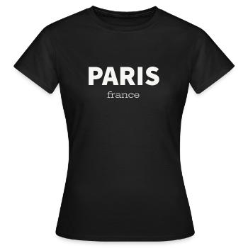 PARIS - T-shirt Femme - noir - Devant - AI Model Female 172 dark (172cm)