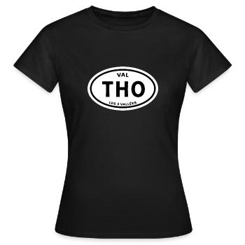 Val Thorens - Frauen T-Shirt - Schwarz - Vorne - AI Model Female 172 dark (172cm)
