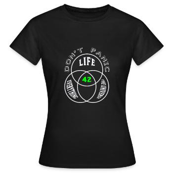 Don't Panic - Women's T-Shirt - black - Front - AI Model Female 172 dark (172cm)