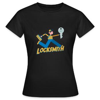 Locksmith Locksmith Key - Women's T-Shirt - black - Front - AI Model Female 172 dark (172cm)