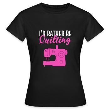 Eher quilten Couturier Gift - Frauen T-Shirt - Schwarz - Vorne - AI Model Female 172 dark (172cm)