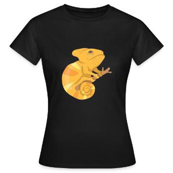 Chamäleon - Frauen T-Shirt - Schwarz - Vorne - AI Model Female 172 dark (172cm)