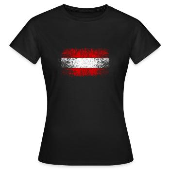 Oesterreich 002 AllroundDesigns - Frauen T-Shirt - Schwarz - Vorne - AI Model Female 172 dark (172cm)