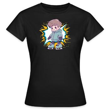 Patinage sur glace Patinage sur glace - T-shirt Femme - noir - Devant - AI Model Female 172 dark (172cm)