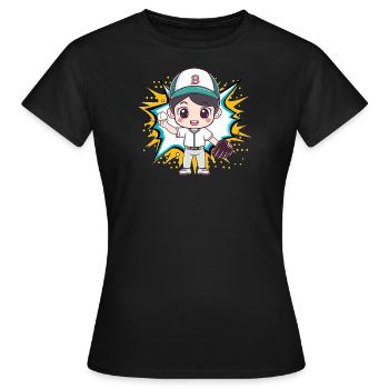 Baseball Battes de baseball - T-shirt Femme - noir - Devant - AI Model Female 172 dark (172cm)