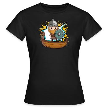 Viking Norse Norman - Women's T-Shirt - black - Front - AI Model Female 172 dark (172cm)