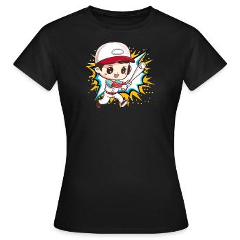 Baseball Battes de baseball Joueurs de baseball - T-shirt Femme - noir - Devant - AI Model Female 172 dark (172cm)