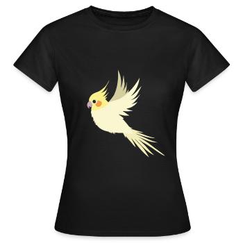 Fliegender Nymphensittich - Frauen T-Shirt - Schwarz - Vorne - AI Model Female 172 dark (172cm)
