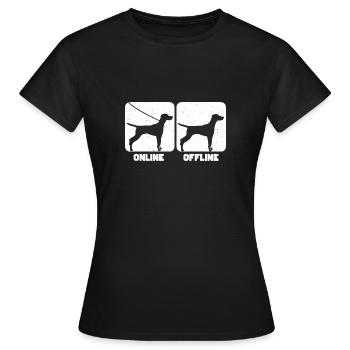 Vizsla - Frauen T-Shirt - Schwarz - Vorne - AI Model Female 172 dark (172cm)