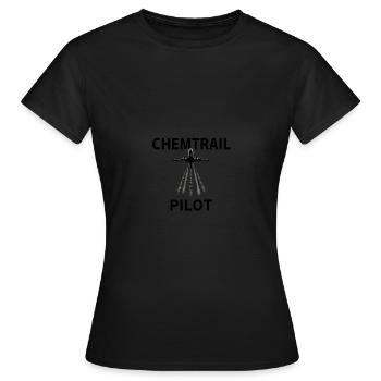 Aviateur de vol Vol Aviation Conspiration - T-shirt Femme - noir - Devant - AI Model Female 172 dark (172cm)