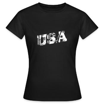 États-Unis - T-shirt Femme - noir - Devant - AI Model Female 172 dark (172cm)