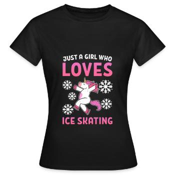 Patinage sur glace Patinage sur glace Patinage sur glace - T-shirt Femme - noir - Devant - AI Model Female 172 dark (172cm)