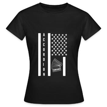Accordéon - T-shirt Femme - noir - Devant - AI Model Female 172 dark (172cm)
